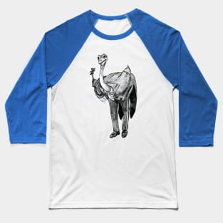 Carnival Animals - Ostrich playing Violin/Viola Baseball T-Shirt